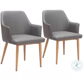 Wisom Gray Dining Chair Set Of 2