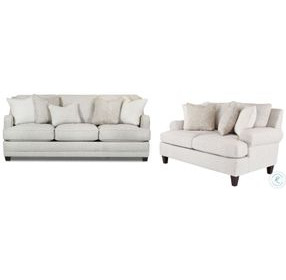 Hogan Cotton Recessed Arms Living Room Set