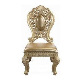 Seville Gold Upholstered Side Chair with Nailhead Trim Set of 2