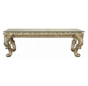 Vatican Champagne Silver 99" Rectangular Dining Table
