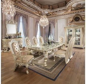 Vatican Champagne Silver Dining Room Set
