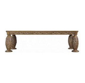 Constantine Brown and Gold 108" Rectangular Dining Table