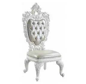 Vanaheim Beige Upholstered Side Chair with Nailhead Trim Set of 2