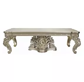 Danae Champagne and Gold 110" Rectangular Dining Table
