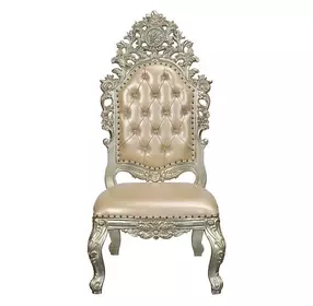 Sorina Gold Upholstered Side Chair with Nailhead Trim Set of 2