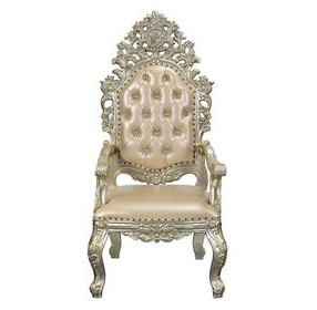 Sorina Gold Upholstered Arm Chair with Nailhead Trim Set of 2