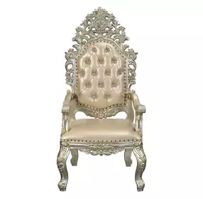 Sorina Gold Upholstered Arm Chair with Nailhead Trim Set of 2