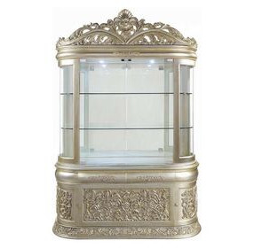 Sorina Antique Gold 6 Door Curio Cabinet with LED