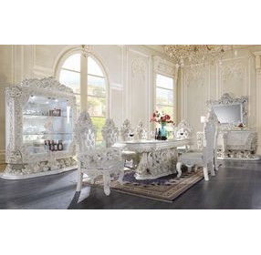 Adara Antique White Rectangular Dining Room Set