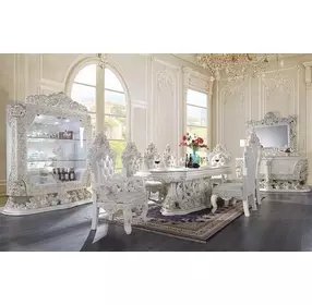 Adara Antique White Rectangular Dining Room Set