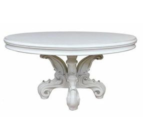 Versailles Bone White 60" Round Dining Table