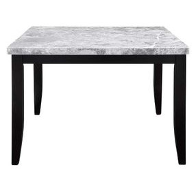 Hussein Gray and Black 54" Square Marble Top Counter Height Table