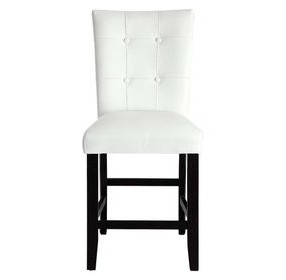 Hussein White Upholstered Counter Height Chair Set of 2