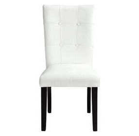 Hussein White Upholstered Side Chair Set of 2