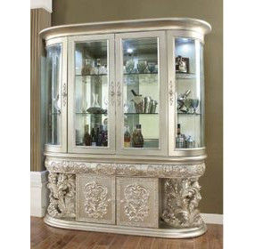 Sandoval Champagne 6 Door Curio Cabinet with LED