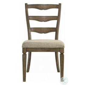Parfield Fabric and Weathered Oak Side Chair Set of 2