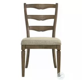 Parfield Fabric and Weathered Oak Side Chair Set of 2