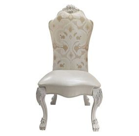 Dresden Beige and Bone White Upholstered Side Chair with Nailhead Trim Set of 2