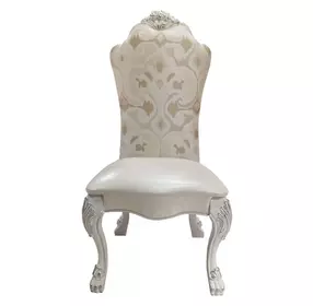 Dresden Beige and Bone White Upholstered Side Chair with Nailhead Trim Set of 2