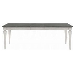 Katia Rustic Gray and Weathered White 90" Rectangular Dining Table