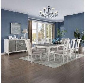 Katia Rustic Gray and Weathered White Dining Room Set
