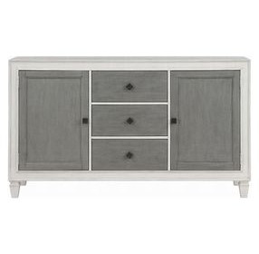 Katia Gray and Weathered White 2 Door Server