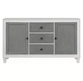 Katia Gray and Weathered White 2 Door Server