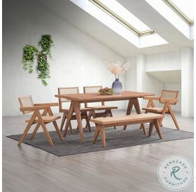 Velentina Natural Rectangular Dining Room Set