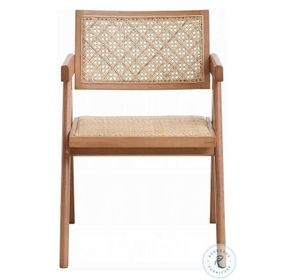 Velentina Rattan and Natural Arm Chair Set of 2
