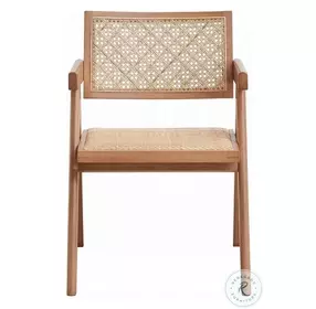 Velentina Rattan and Natural Arm Chair Set of 2