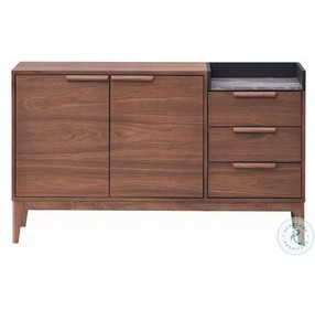 Bevis Engineered Stone and Walnut Server