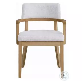 Kasem Gorge Fabric and Oak Arm Chair Set of 2