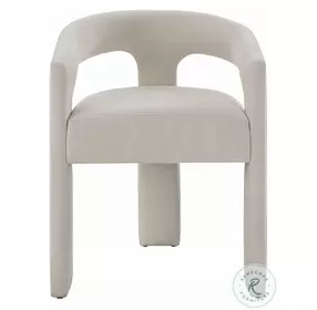 Gamarya Beige Chenille Arm Chair Set of 2