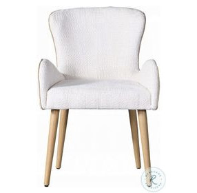 Qwin Beige Boucle and Oak Side Chair Set of 2