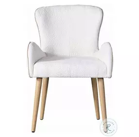 Qwin Beige Boucle and Oak Side Chair Set of 2