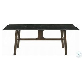 Destin Ceramic and Walnut 71" Rectangular Dining Table