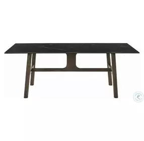 Destin Ceramic and Walnut 71" Rectangular Dining Table
