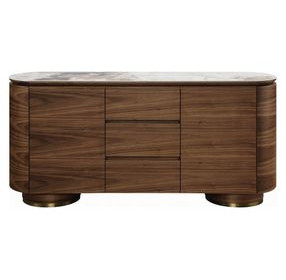 Willene White and Dark Oak 2 Door Ceramic Top Server