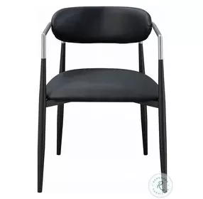 Jaramillo Black Synthetic Leather Arm Chair Set of 2
