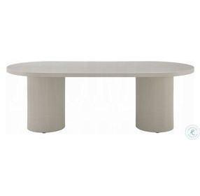 Laela Bone White 87" Oval Dining Table