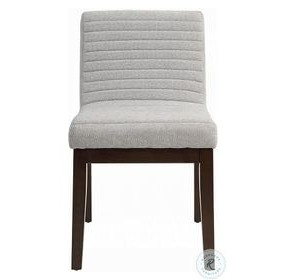 Edwyn Gray Linen and Espresso Side Chair Set of 2
