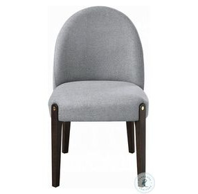 Clayten Gray Chenille and and Espresso Side Chair Set of 2