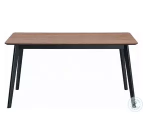 Rebi Walnut and Black 59" Rectangular Dining Table
