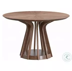 Seda Walnut 47" Round Dining Table