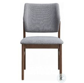 Sarha Linen and Walnut Side Chair Set of 2
