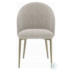 Cora Champagne Fabric Side Chair Set of 2