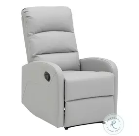 Dormi Light Grey Faux Leather Recliner Chair