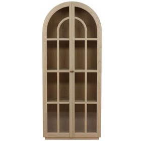 Freyja Light Natural 2 Glass Door Display Cabinet