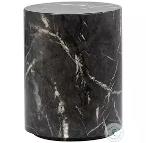 Regal Black And White Veins Side Table