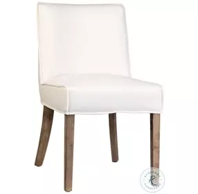 Siza Off White Upholstery And Grey Washed Wood Dining Chair